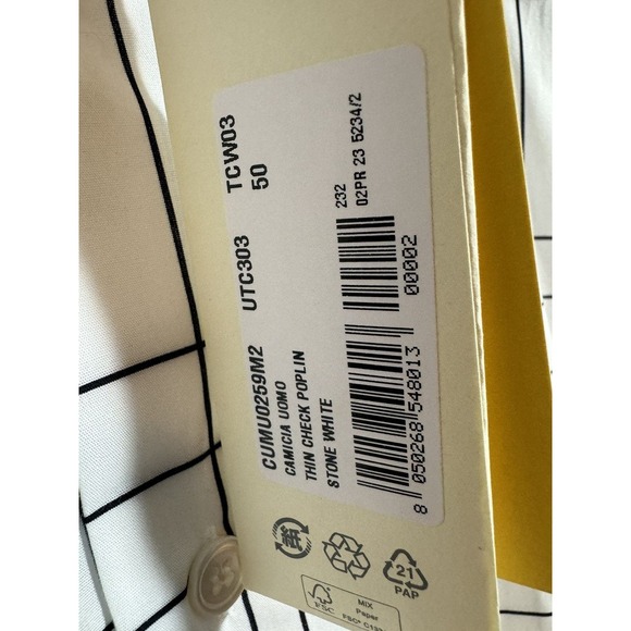 NWT Marni Checked Button Down With Blue Yoke - Picture 8 of 13